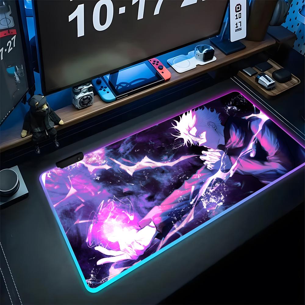 Rgb Keyboard Wrist Rest - Anime J-jujutsu K-kaisen Mouse Pad Gaming
