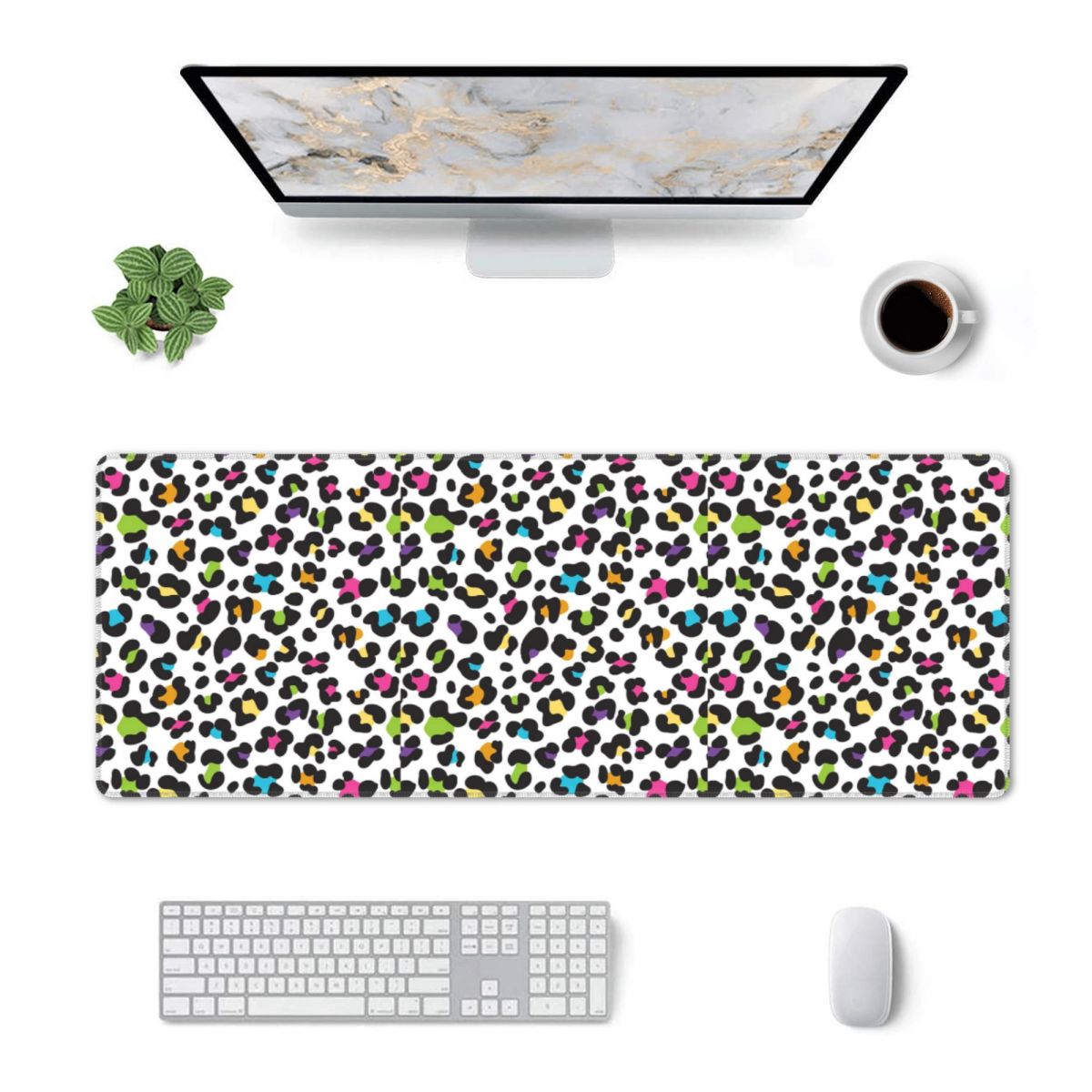 Pc Gaming Orange - Large Mouse Pad Orange Leopard Gamer