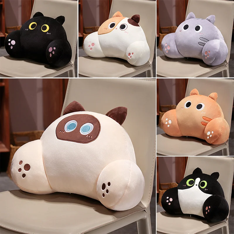 Thickened Cat Back Cushion Sia - đánh giá và giá Gaming Chair Lumbar Pillow
