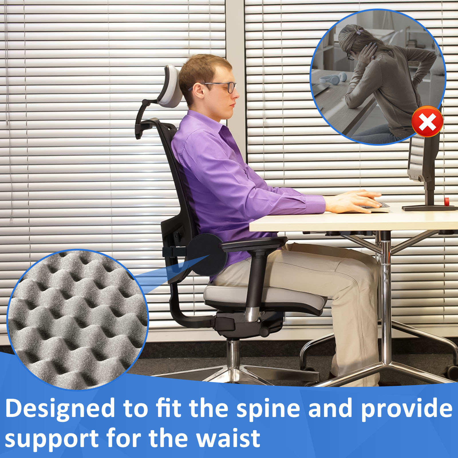 Memory Foam Lumbar Support Cus - đánh giá và giá Gaming Chair Lumbar Pillow
