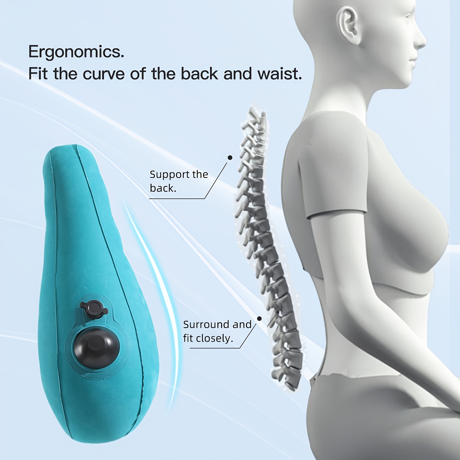 Ergonomic Inflatable Lumbar Su - đánh giá và giá Gaming Chair Lumbar Pillow