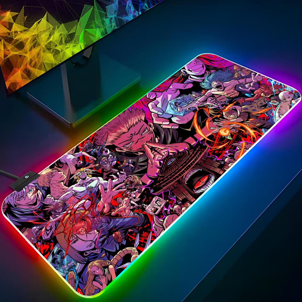 Anime J-jujutsu K-kaisen Mouse - đánh giá và giá Rgb Keyboard Wrist Rest