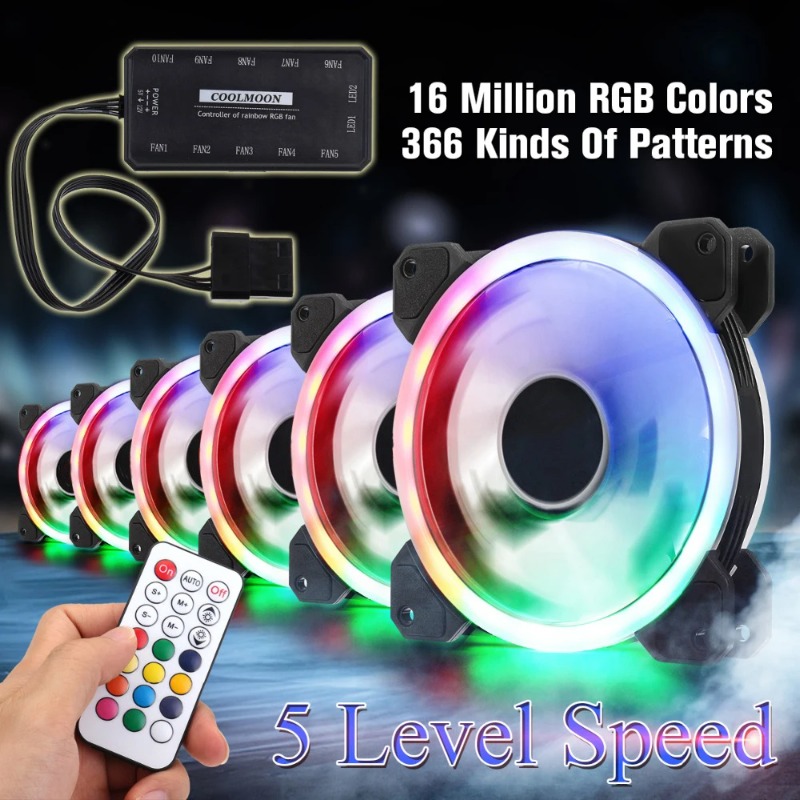 120mm RGB Quiet Adjustable PC  - đánh giá và giá Pc Gaming Ff