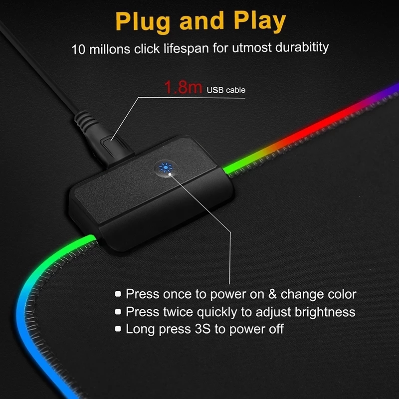 LED Light Mousepad RGB Keyboar - đánh giá và giá Rgb Keyboard Wrist Rest