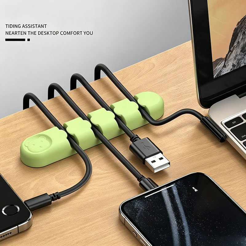 Silicone Cable Organizer Self  - đánh giá và giá Desk Cable Organizer