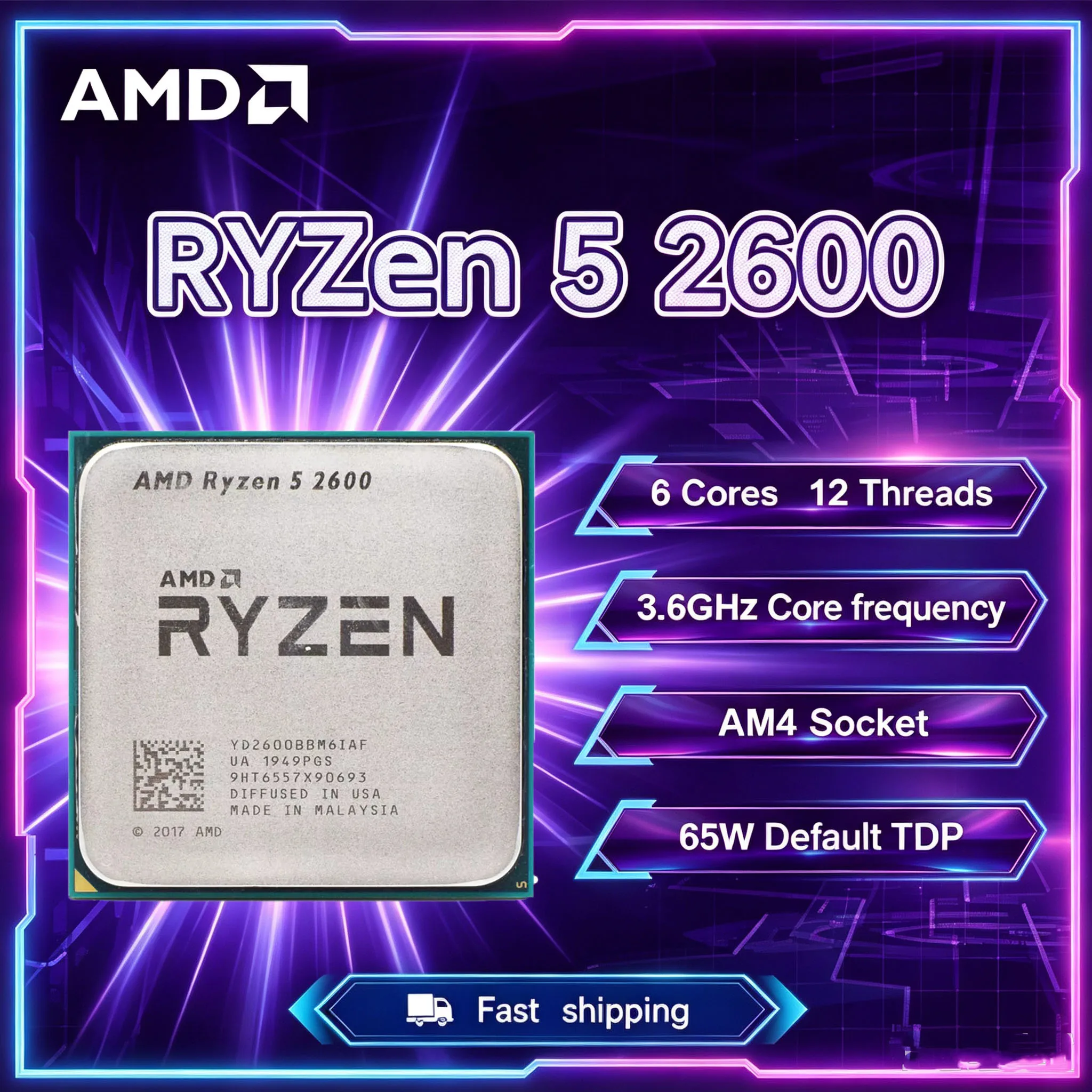 AMD Ryzen 5 2600 Gaming CPU 6  - đánh giá và giá Pc Gaming Build Up