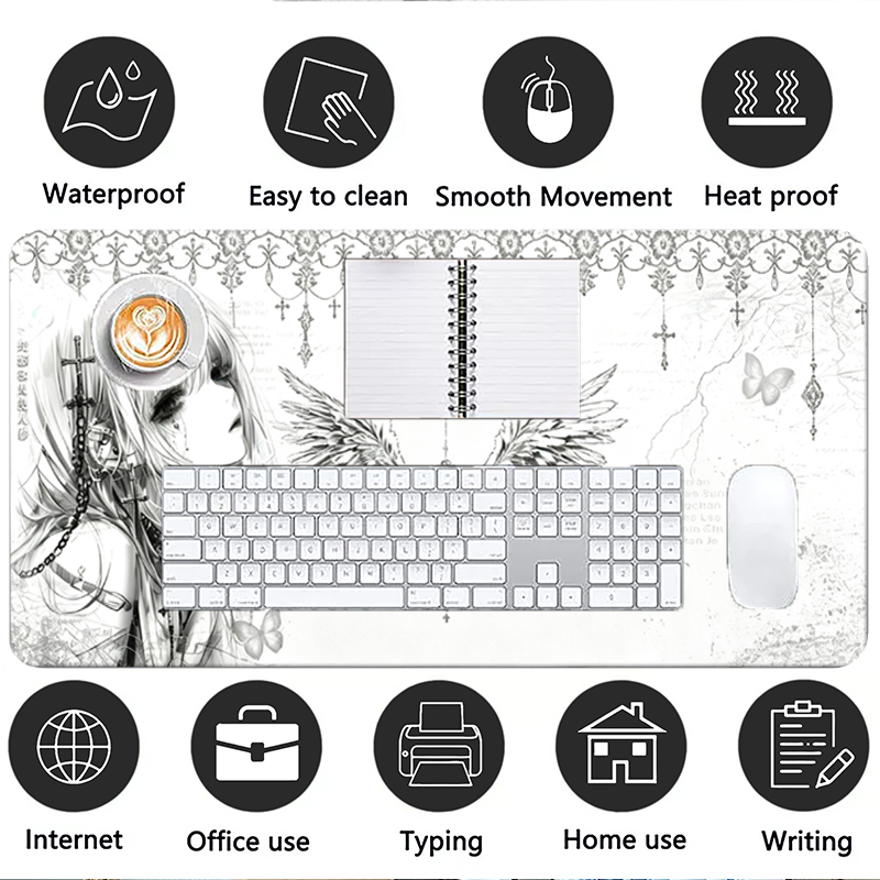 Leather Mousepad Black White A - đánh giá và giá Pc Gaming Keyboards